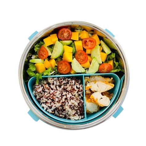 mira stainless steel lunch box|MIRA Stainless Steel Round Lunch Container with Bonus Bento .